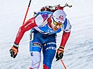 Michal Krmá bhem sprintu v Östersundu