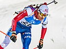 Michal Krmá bhem sprintu v Östersundu