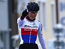 Kristýna Zemanová vítzí v závod domácího cyklokrosového poháru v Hlinsku
