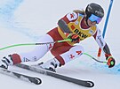 Rakuanka Cornelia Hütterová na trati super-G ve Svatém Moici