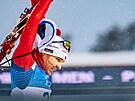 Michal Krmá na stelnici ve sprintu v Östersundu