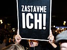 Slováci v Bratislav protestovali proti vlád Roberta Fica. (7. prosince 2023)
