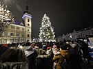 Rozsvcení vánoního stromu a vánoní trhy na Staromstském námstí v Mladé...