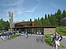 Informa�n� centrum Teplick� sk�ly. N�vrh z roku 2022 plat�, ale s betonovou...