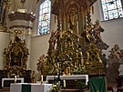 Interi�r kostela Narozen� Panny Marie v Doma�lic�ch.