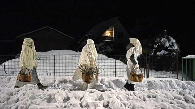 V p�evle�en� za �Barborky� chod� d�vky v kompletn� b�l�m oble�en�, maj� zahalenou i tv��. Obch�z� dom�cnosti. Jedna z Barborek dom�c� b�lou peroutkou pomou�� na tv���ch pro zachov�n� dobr�ho zdrav�. Dal�� Barborka p�ed�v� dom�c�m t�e��ovou v�t�vku. Zvyk se dr�� nap��klad v �eletav�, odkud je i tento sn�mek.