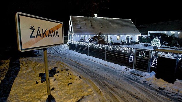 Vnon vzdoba domu manel Machalovch v kav na Plzesku. (7. prosince 2023)
