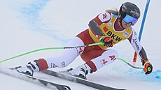 Raku�anka Cornelia Hütterová na trati super-G ve Svatém Mo�ici