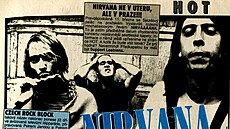 Annonce praského koncertu skupiny Nirvana