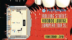 Leták na praský koncert Rolling Stones v roce 1995