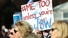 Protest p�ed budovou OSN v New Yorku. Jeho ú�astníci vy�ítají agentu�e UN...