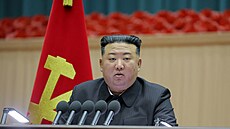 Severokorejský vůdce Kim Čong-un na 5. národním setkání matek v Pchjongjangu...