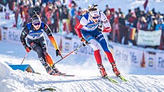 Adam Václavík ve stíhacím závod� v rakouském Hochfilzenu.