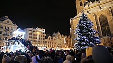 Slavnostní rozsvícení vánoního stromu na námstí Republiky v Plzni (3....