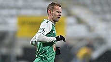 Jablonecký úto�ník Jan Chramosta b�hem utkání s Teplicemi.