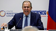 éf ruské diplomacie Sergej Lavrov na konferenci v Severní Makedonii. (1....