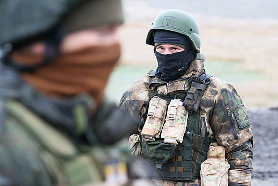 Výcvik ruských voják v samozvané Doncké lidové republice (11. prosince 2023)
