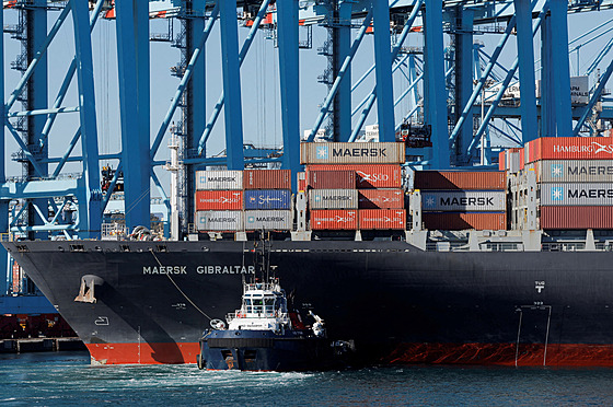 Nákladní lo� dánské spole�nosti Maersk (19. ledna 2023)
