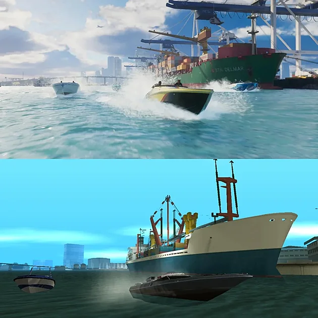 Srovn�n� Grand Thefta Auto VI a Vice City z roku 2002
