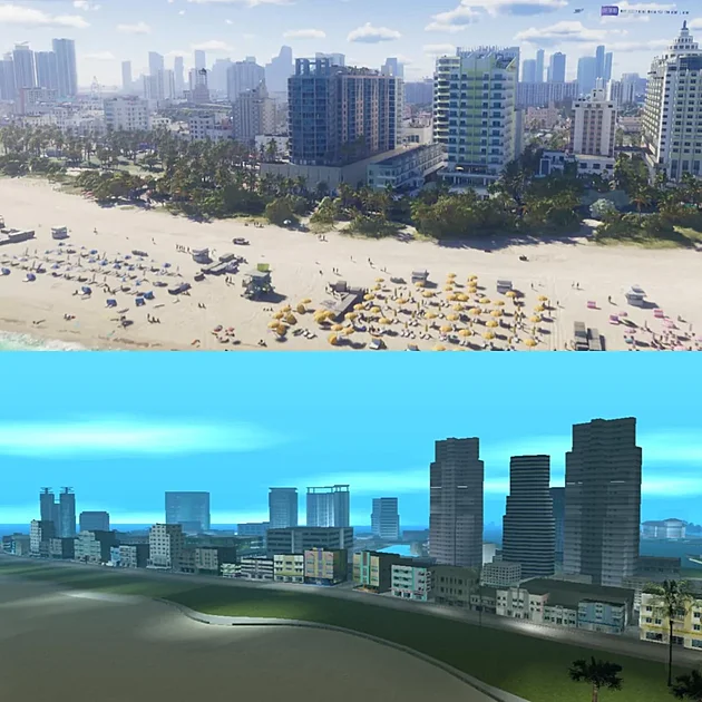 Srovnn Grand Thefta Auto VI a Vice City z roku 2002