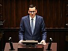Polský premiér Mateusz Morawiecki pedstavuje program své vlády a ádá...