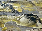 Mohutné erupce islandské sopky Laki, která se nachází ve stejné oblasti jako...