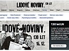 Speciální grafika na webu Lidovky.cz u píleitosti 130. výroí