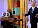 Americký prezident Joe Biden poádá chanukovou recepci ve Východním sále Bílého...