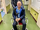 Vladimír Kruli v praské Fakultní nemocnici v Motole po pádu na ledovce....