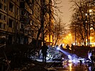 Následky ruského raketového útoku v Kyjev (13. prosince 2023)