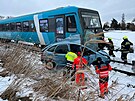 Mu� ve vozidle nehodu nep�e�il, vlak narazil pr�v� do m�sta, kde sed�l,