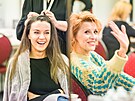 Iva Kubelková a Tatiana Drexler v zákulisí StarDance XII (Praha, 9. prosince...