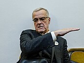 Miroslav Kalousek ped jednáním výkonného výboru TOP 09