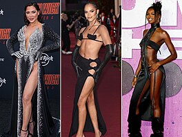 Slavné krásky vynesly na spole�enské akce letos velmi extravagantní modely.