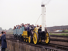 Replika lokomotivy Rocket