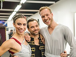 Eva Adamczyková, Vavinec Hradilek a Jakub Mazch v zákulisí finále StarDance...