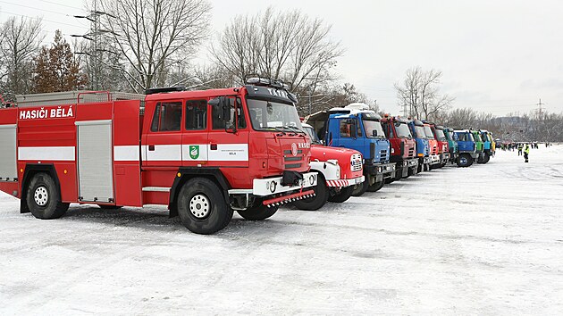 Nejvt sraz nkladnch vozidel Tatra, kter se zpsal do esk knihy rekord, se konal v Ostrav. (10. prosince 2023)