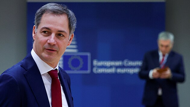 Belgický premiér Alexander De Croo na unijním summitu v Bruselu (14. prosince...
