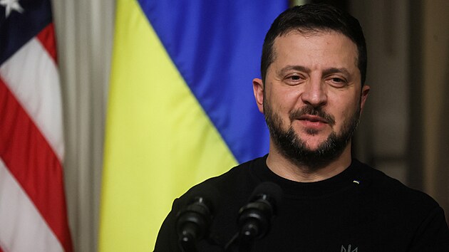 Ukrajinsk prezident Volodymyr Zelenskyj (12. prosince 2023)