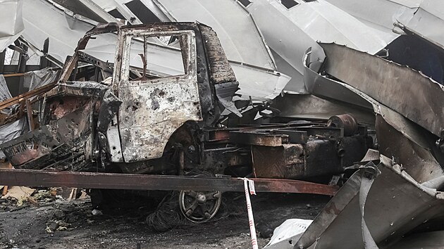 Rusk� dronov� �tok v Od�sk� oblasti na Ukrajin� zranil jeden�ct lid� a zni�il jeden�ct budov. (13. prosince 2023)