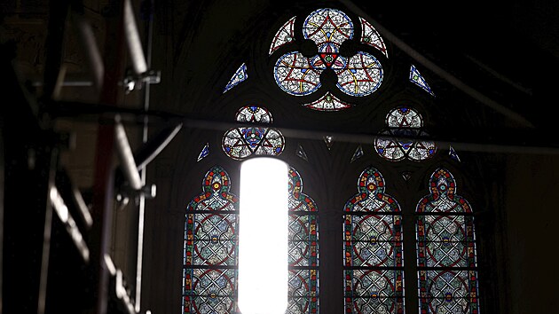 Pvodn vitr v katedrle Notre-Dame (14. dubna 2023)