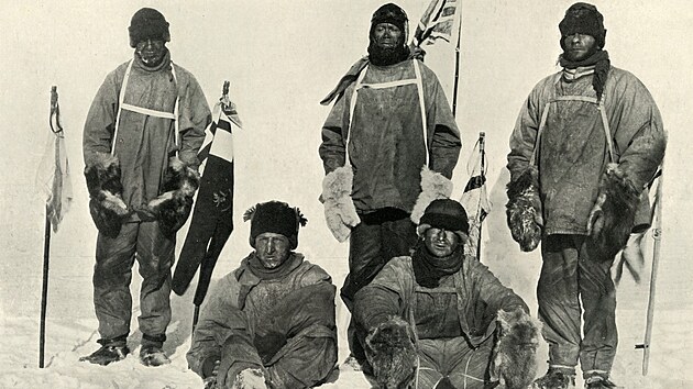 Členové expedice Terra Nova, kteří v roce 1912 dobyli jižní pól. Nebyli ale...