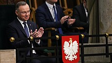 Polský premiér Mateusz Morawiecki pedstavuje program své vlády a ádá...