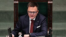 Pedseda polského parlamentu Szymon Holownia a bývalý polský ministr obrany...