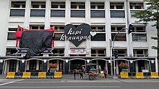 Kavárenský etzec Kopi kenangan v indonéské Jakart (10. ervna 2021)