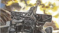 B�eznová stránka ruského militaristického, propagandistického kalendá�e ukazuje...