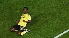 Yaw Yeboah z Columbusu slaví branku proti Los Angeles FC.