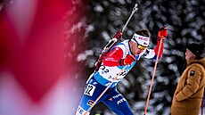 Michal Kr�má� b�hem sprintu v Lenzerheide.