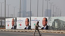 Egyptské prezidentské volby vyhrál opět dosavadní vládce Abdal Fattáh Sísí (na...