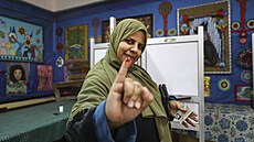 Egypané volili prezidenta. Snímek pochází z Káhiry. (12. prosince 2023)